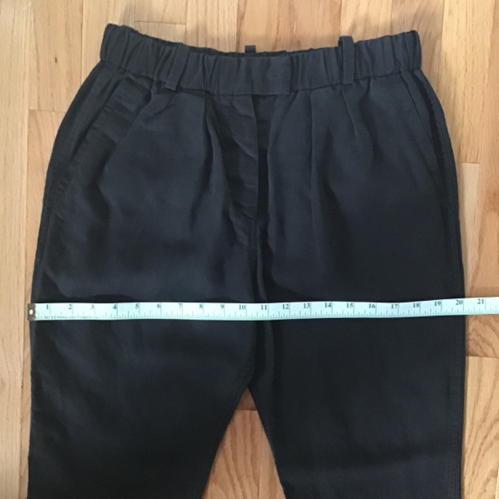 Etoile Isabel Marant Black Extended Tab Slouchy Pleated Ankle Length Pants - Picture 7 of 9